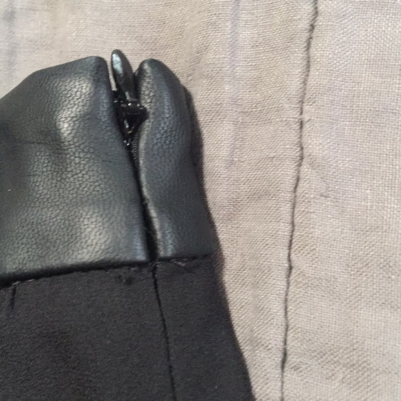 New express black chiffon maxi leather trim skirt - Picture 4 of 8